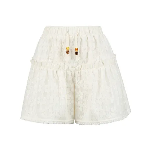 AYF Светло-абрикосовые Женские Повседневные Шорты