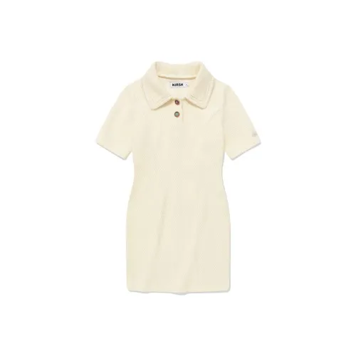 KIRSH Короткий рукав Платье Женское Айвори