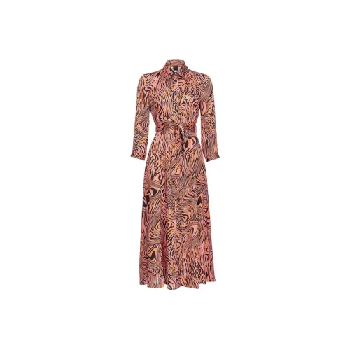 PINKO Розовые Женские Длинные Платья с Рукавами