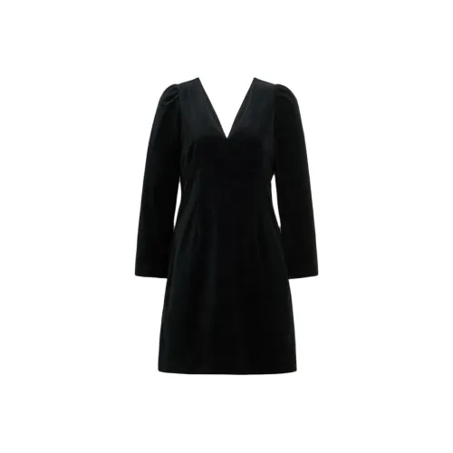 COACH FW24 Длинное платье с длинным рукавом женское черное