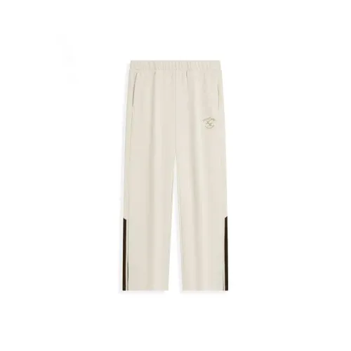 XTEP Sports Life Collection Хлопок белый/Вулканический коричневый Женские Вязаные Тренировочные брюки