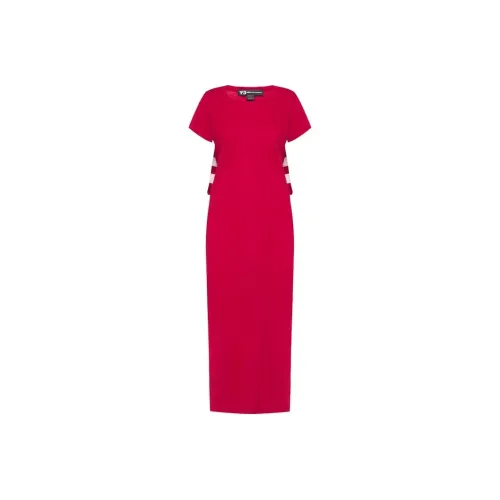 Adidas Red Женские Платья с Коротким Рукавом