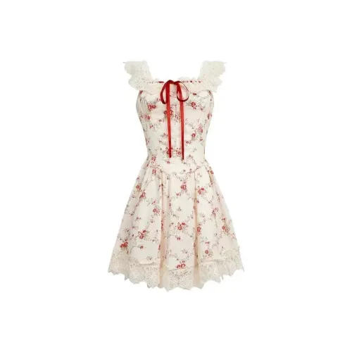 Pa33word Сладкий стиль Цветочный Женские Слиплатья