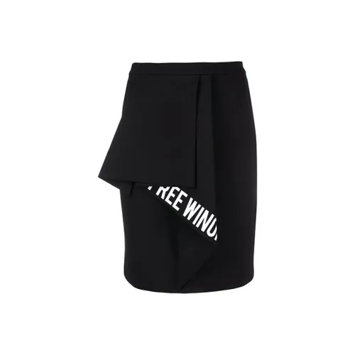 Off Белый FW21 Черный Женские Повседневные Короткие Юбки