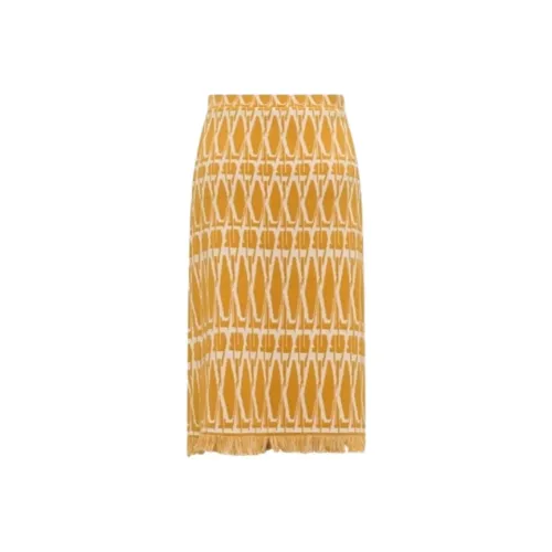 Diane von Furstenberg SS24 KNIT Длинная Юбка Женская Желтая