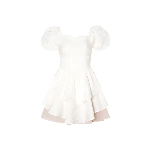 PAIN OR PLEASURE Короткий рукав Платье Женское Белое