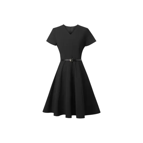 HLA Короткое платье с короткими рукавами женское