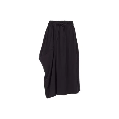 Yohji Yamamoto Черные Женские Повседневные Длинные Юбки