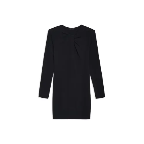Anine Bing Длинное платье с длинными рукавами женское черное
