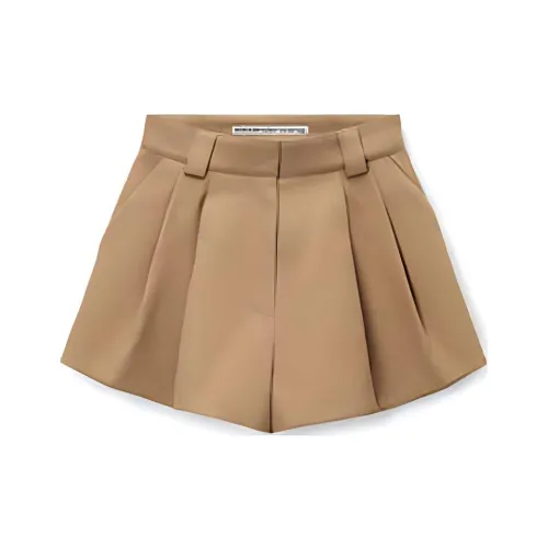 Alexander Wang FW24 Повседневные шорты Женские Светлый Умбра