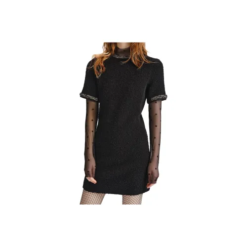 KARL LAGERFELD Короткий рукав Платье Женское Черное