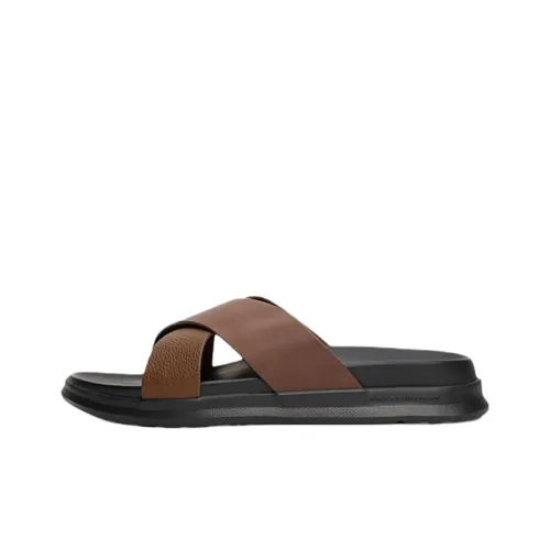 Tommy Hilfiger ЭВА Устойчивые к истиранию Слипоны Мужские Коричневые