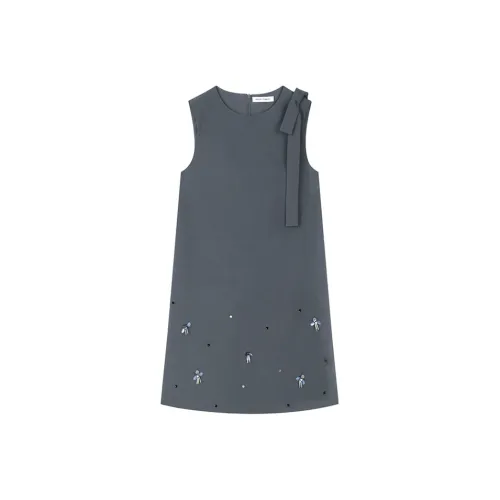 VEGA CHANG Без рукавов Платье Женское Темно-серый
