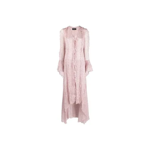 Blumarine Розовые Женские Длинные Платья с Рукавами