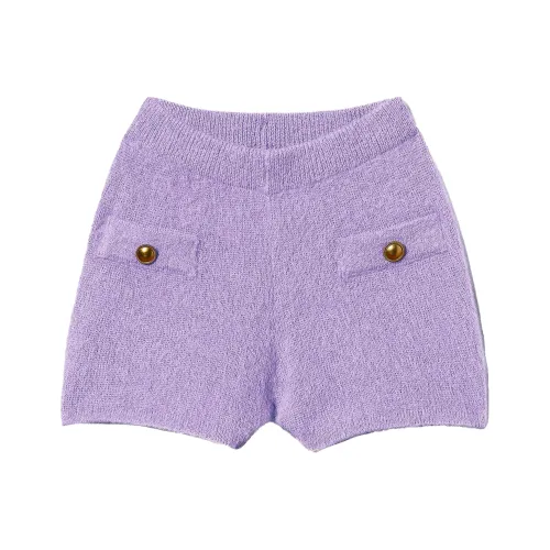 TWINSET Milano FW24 Повседневные шорты Женские Фиолетовые