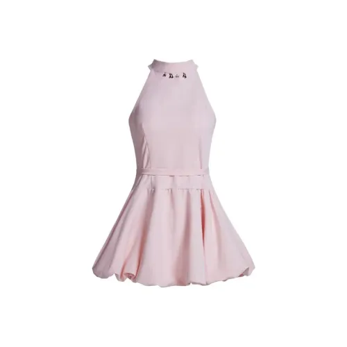 TIBINB Без рукавов Платье Женское Розовое