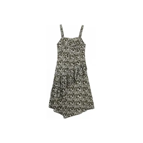 MSLAN Slip Платье Женское Готическое Зеленое