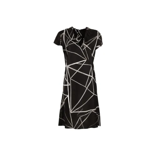 RICK OWENS Black Женские Короткие Платья с Рукавами