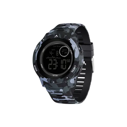 BENKEN Электронный Механизм TPU Ремешок Часы Мужские Черный Циферблат