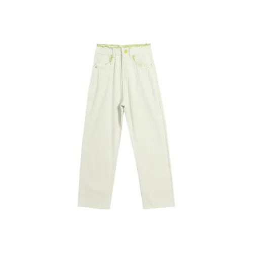 MIMOSA CHUR Светло-зеленые Женские Джинсы