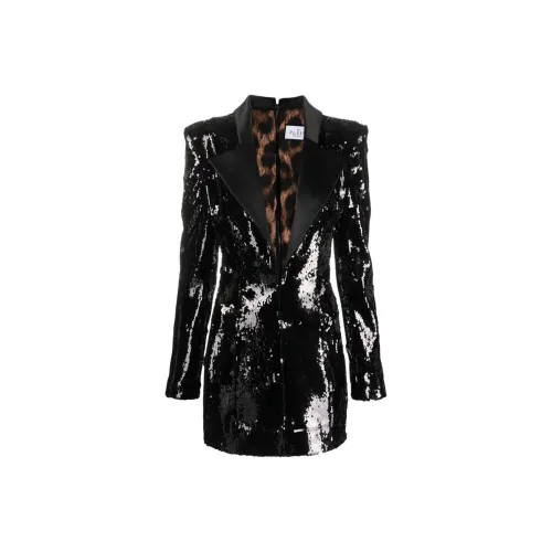 PHILIPP PLEIN Черное Женское Длинное Платье с Рукавами