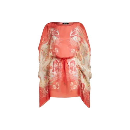 ETRO Короткий рукав Платье Женское Красное