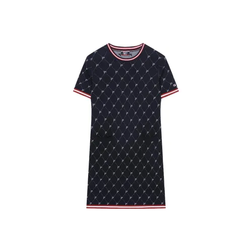 FILA Легендарный синий Женские Платья с коротким рукавом