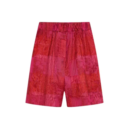 DRIES VAN NOTEN Красные Женские Повседневные шорты