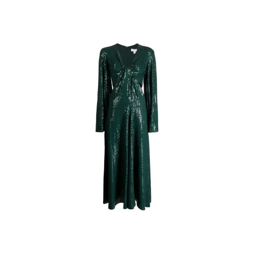 MICHAEL KORS Длинное платье с длинными рукавами женское темно-зеленое