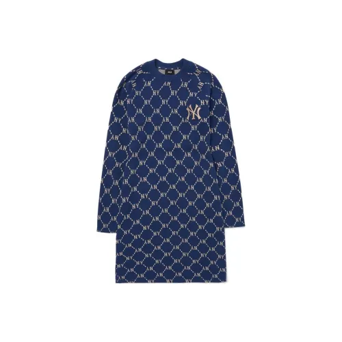 MLB Длинное платье с длинными рукавами женское цвет Midnight Navy