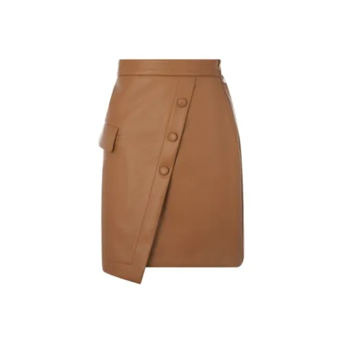 SUNCOO Светло-коричневый Женские Повседневные Короткие Юбки