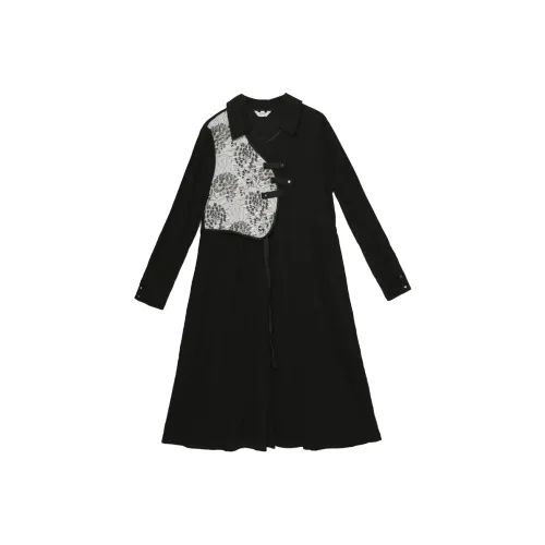 IT'Real SS25 Длинное Платье с Длинными Рукавами Женское Черное