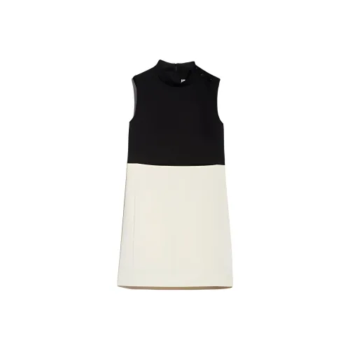 MaxMara FW23 Sleeveless Dress Women's Black White МаксМара FW23 Без рукавов Платье Женское Черно-Белое