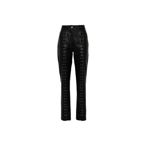 STELLA MCCARTNEY Черные Женские Кожаные Брюки
