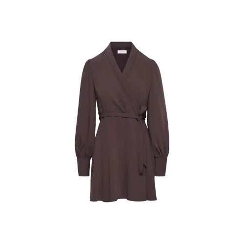 ARITZIA BABATON Hyde Мини Платье Длинное с длинными рукавами Платье Женское Deep Currant Красный