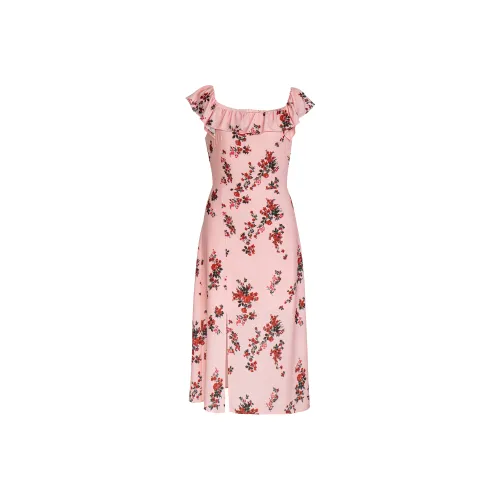 ROEYSHOUSE Без рукавов Платье Женское Розовый Цветочный