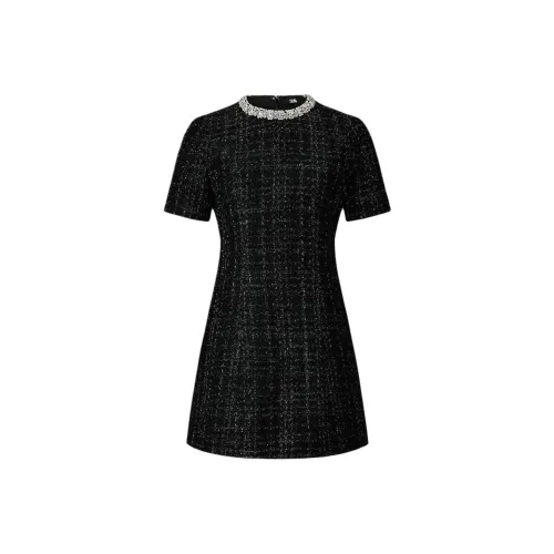 KARL LAGERFELD Короткий рукав Платье Женское Черное