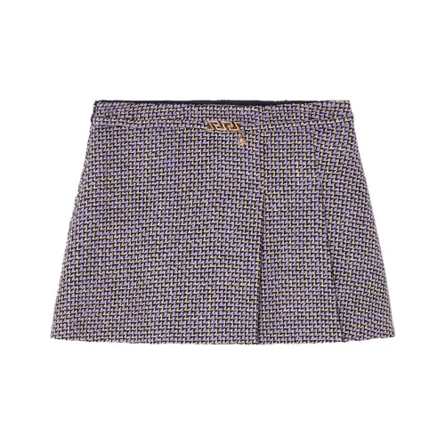 VERSACE SS22 Повседневные короткие юбки Женские Светло-фиолетовый