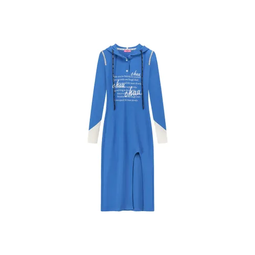 CHUU Женские Длинные Платья с Рукавами