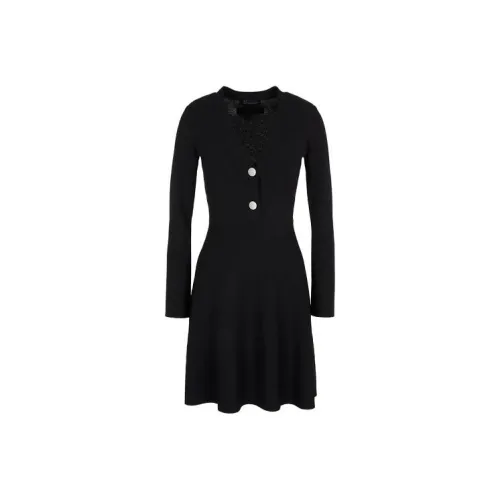 ARMANI EXCHANGEAE Длинное платье с длинными рукавами женское черное