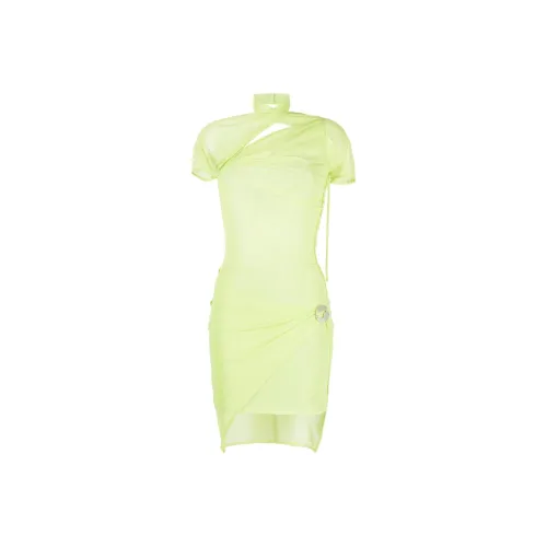 Coperni Лаймово-зеленый Женские Платья с Коротким Рукавом