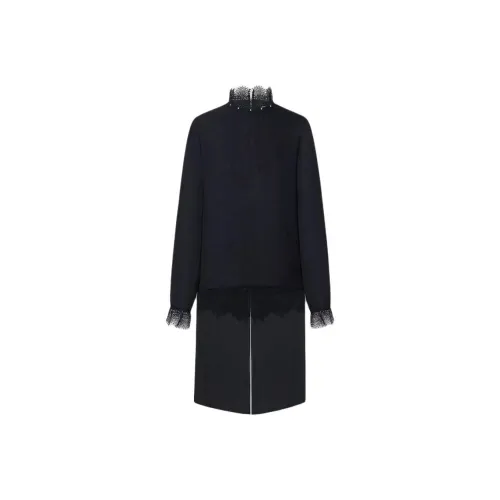 KARL LAGERFELD Длинное платье с длинными рукавами женское черное