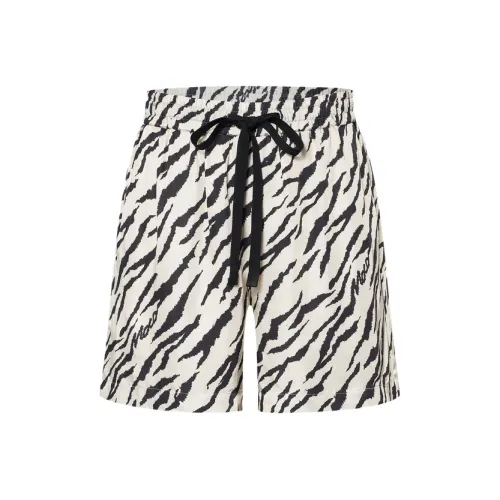 MOCO Повседневные шорты Женские Серый Абрикос с Леопардовым принтом