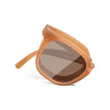 Складная оправа для очков с поляризованными линзами чайного цвета [222326-C2]