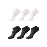 7A Антибактериальный [Носки-невидимки] Черный 3, Белый 3