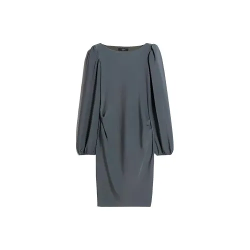 WEEKEND MaxMara Темно-зеленое Женское Длинное Платье с Рукавами