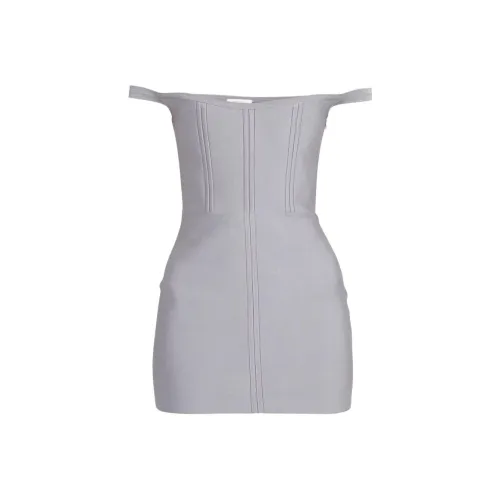 Ferragamo Без рукавов Платье Женское Пыльно-Серый