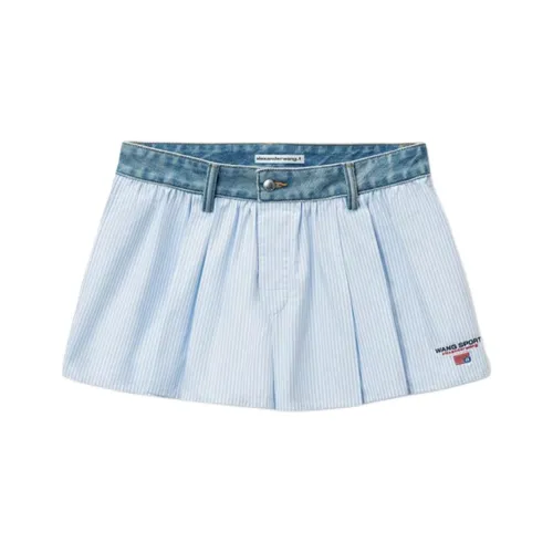 Alexander Wang SS25 Повседневные шорты Женские Oxford Синий