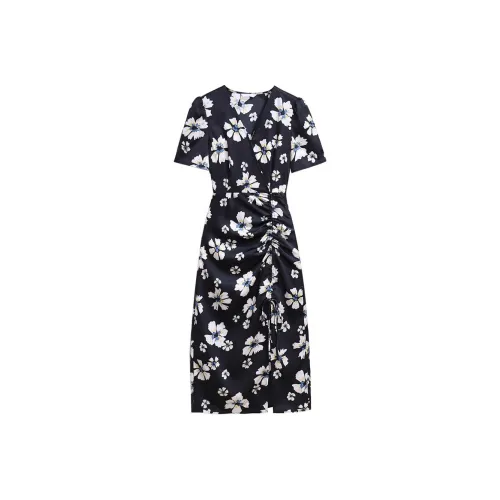 Silky Queen Короткий рукав Платье Женское Черное