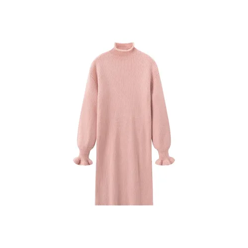 RED DRAGONFLY Длинное платье с длинными рукавами женское розовое